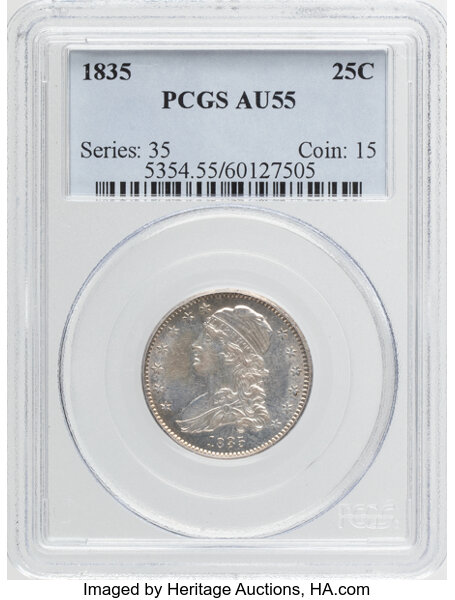1835 25c B-1 MS thumbnail 2
