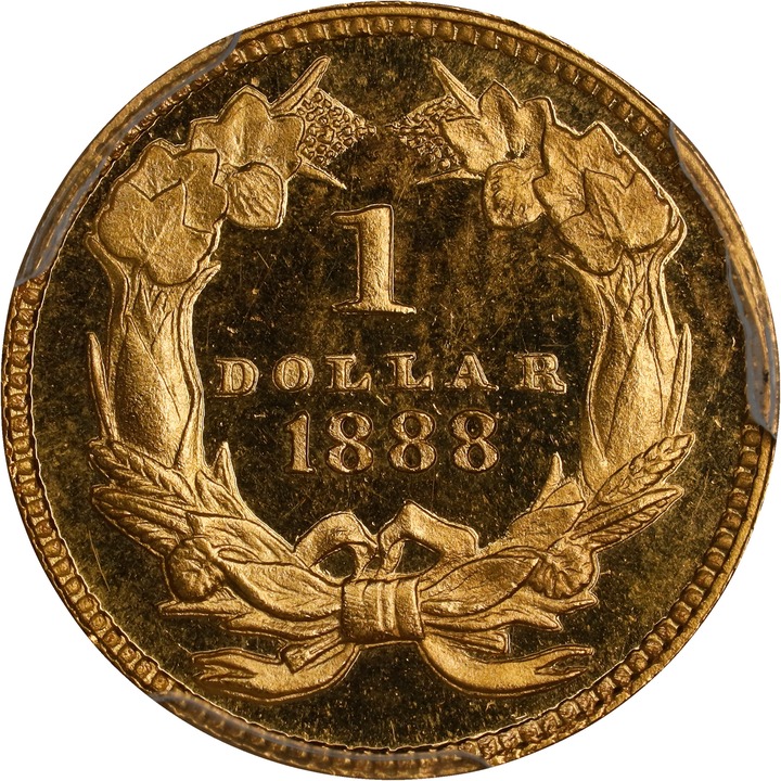 Liberty Gold Dollar G$1 Type 3, 1856-1889 [Type] PR64 thumbnail 2