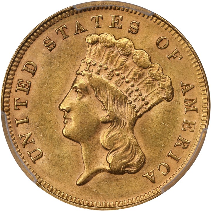 Image for 1878 $3 MS62 CAC
