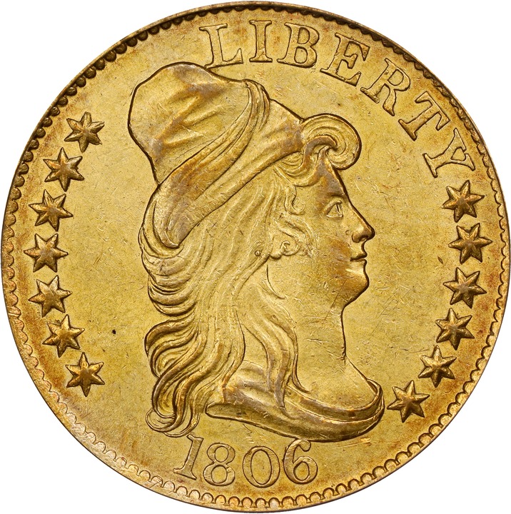 1806 $5  Knob 6, 7x6 Stars MS thumbnail 4