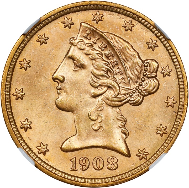 1908 $5  Liberty MS PL thumbnail 8