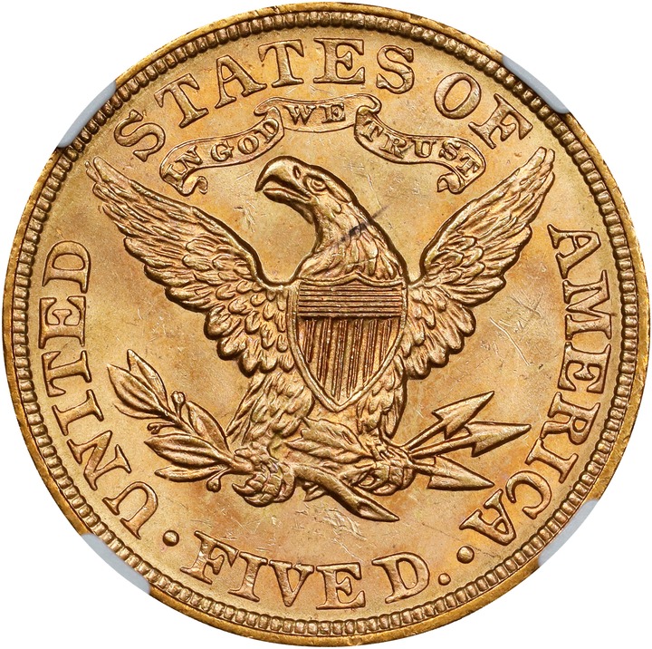 1908 $5  Liberty MS66 thumbnail 2