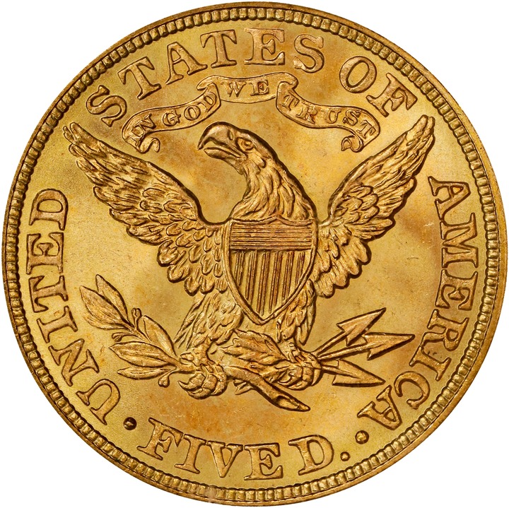 1908 $5  Liberty MS66 thumbnail 4