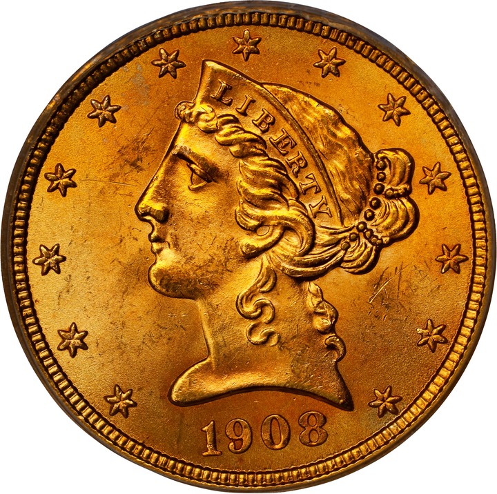 1908 $5  Liberty MS PL thumbnail 11