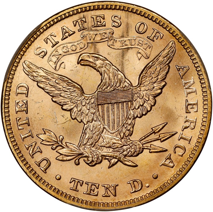 1874 $10 MS64 thumbnail 2