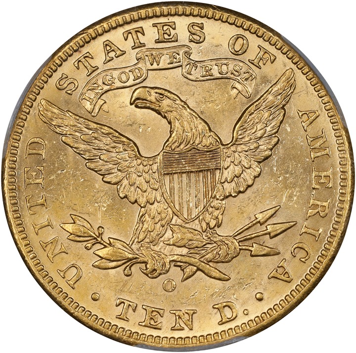 1892-O $10 F12 thumbnail 2