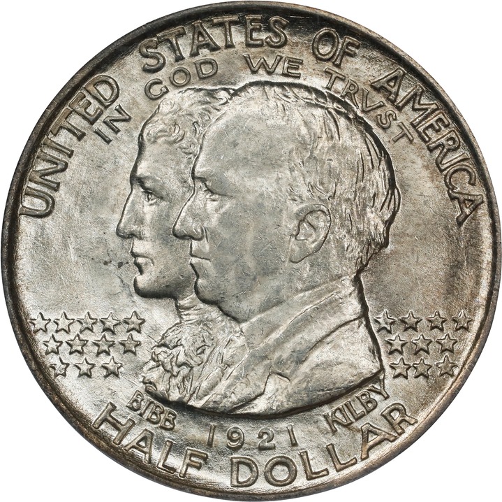 1921 50c Alabama XF40 CAC thumbnail 25
