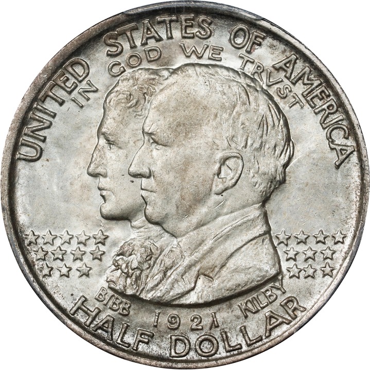 1921 50c Alabama MS64 CAC thumbnail 3