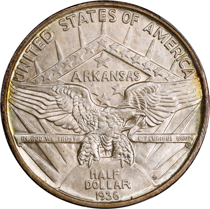 1936-S 50c Arkansas MS67 thumbnail 2