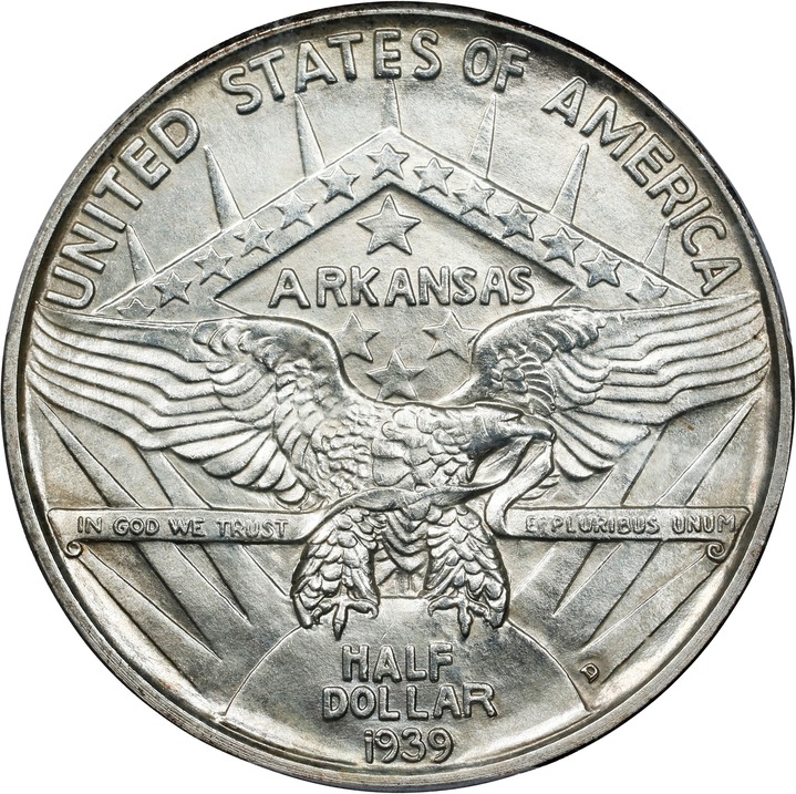 1939-D 50c Arkansas MS65 thumbnail 6