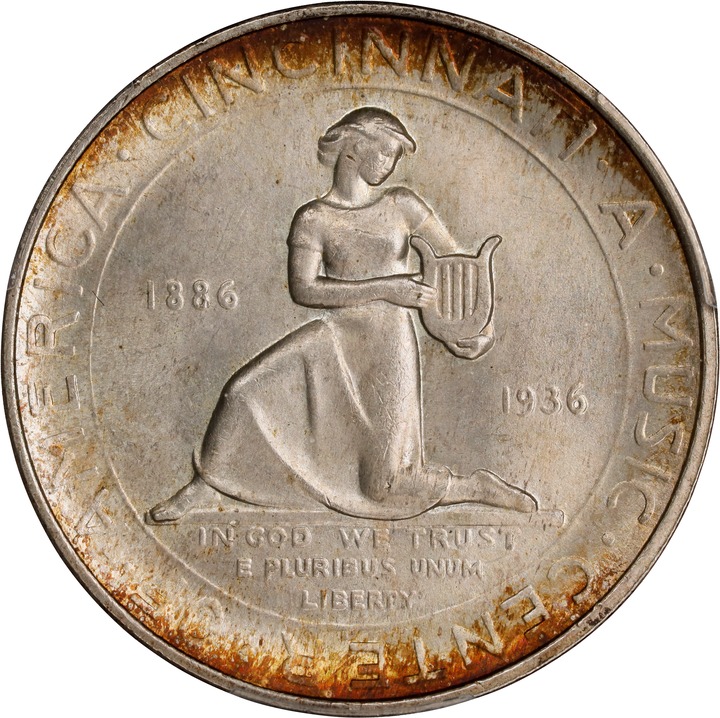 1936 50c Cincinnati Music Center MS66 thumbnail 2