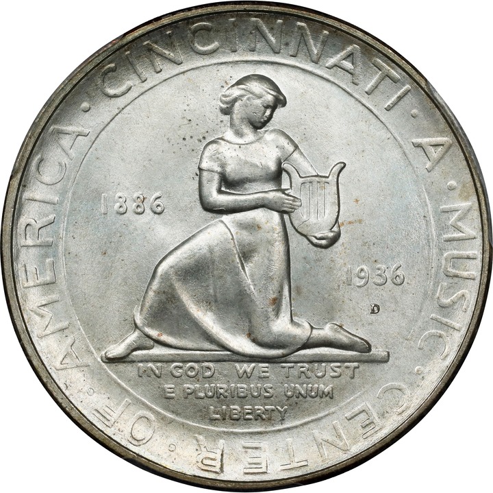 1936-D 50c Cincinnati Music Center MS66 thumbnail 2