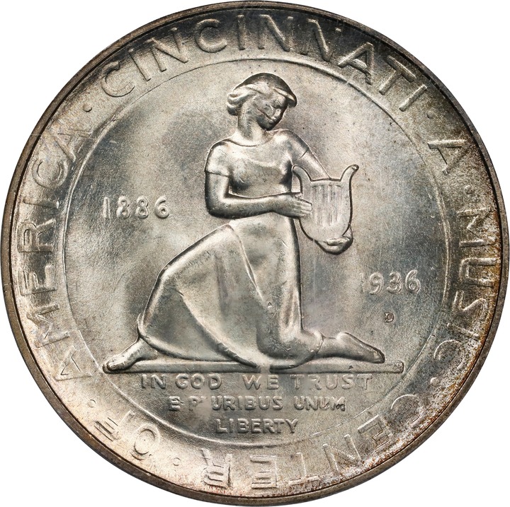 1936-D 50c Cincinnati Music Center MS66 thumbnail 6