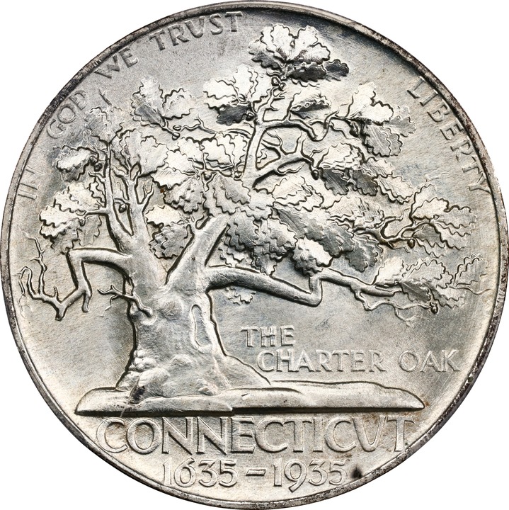 1935 50c Connecticut AU50 CAC thumbnail 24