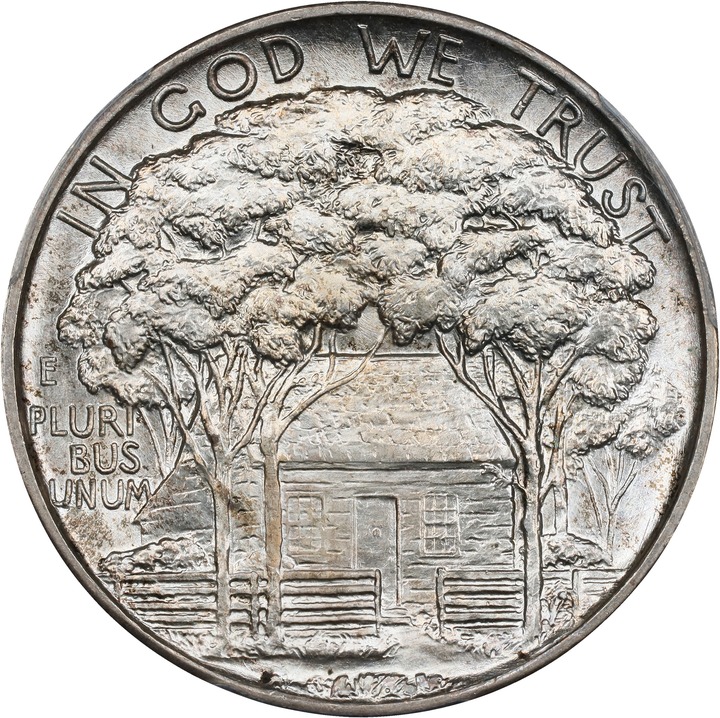 1922 50c Grant Memorial, with Star MS65 CAC thumbnail 2