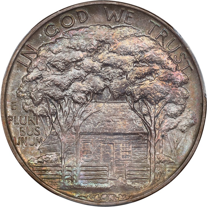 1922 50c Grant Memorial, with Star MS65 CAC thumbnail 4
