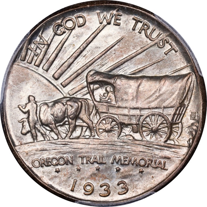 1933-D 50c Oregon Trail MS67 CAC thumbnail 4
