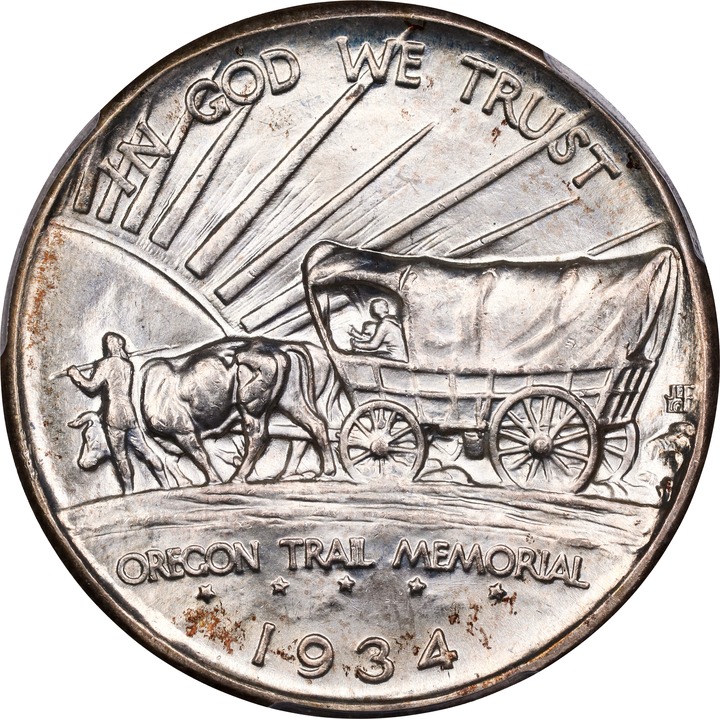 1934-D 50c Oregon Trail MS68 thumbnail 2