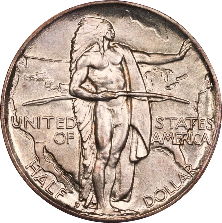 1937-D 50c Oregon Trail MS67 CAC thumbnail 5