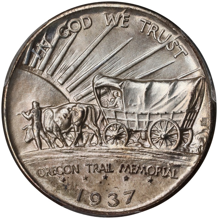 1937-D 50c Oregon Trail AU50 CAC thumbnail 24