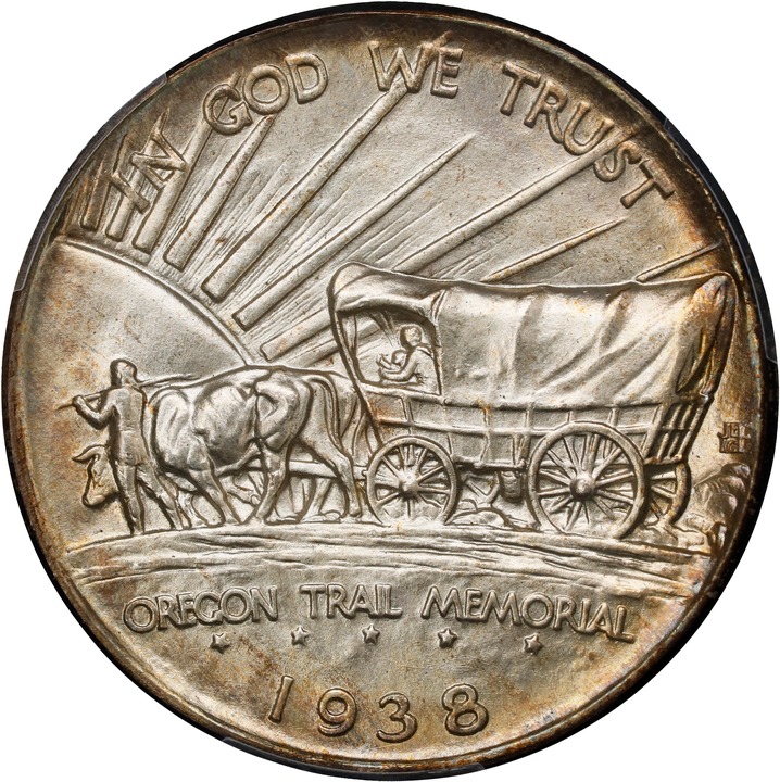 1938-D 50c Oregon Trail MS67 thumbnail 2