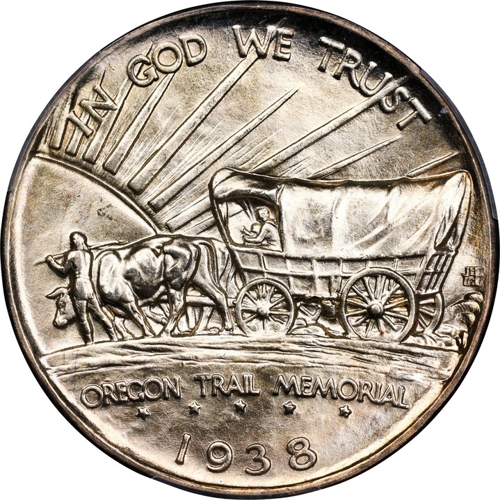 1938-D 50c Oregon Trail MS66 thumbnail 6