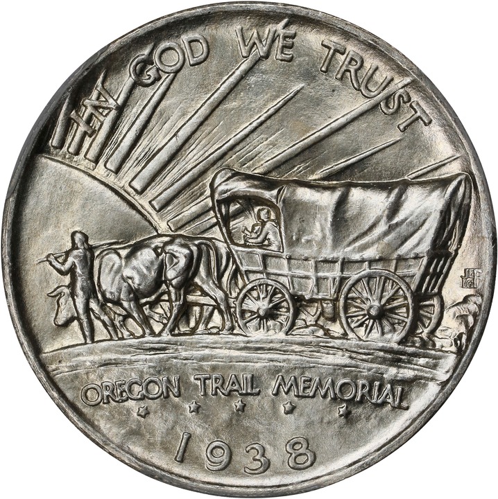 1938-S 50c Oregon Trail MS66 CAC thumbnail 6