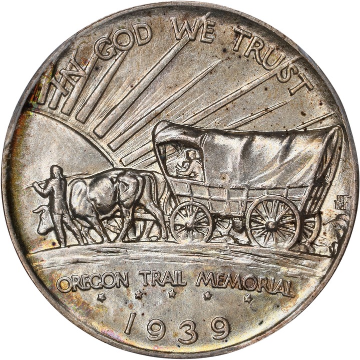 1939 50c Oregon Trail MS66 CAC thumbnail 6