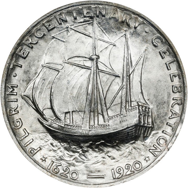 1921 50c Pilgrim MS67 thumbnail 2