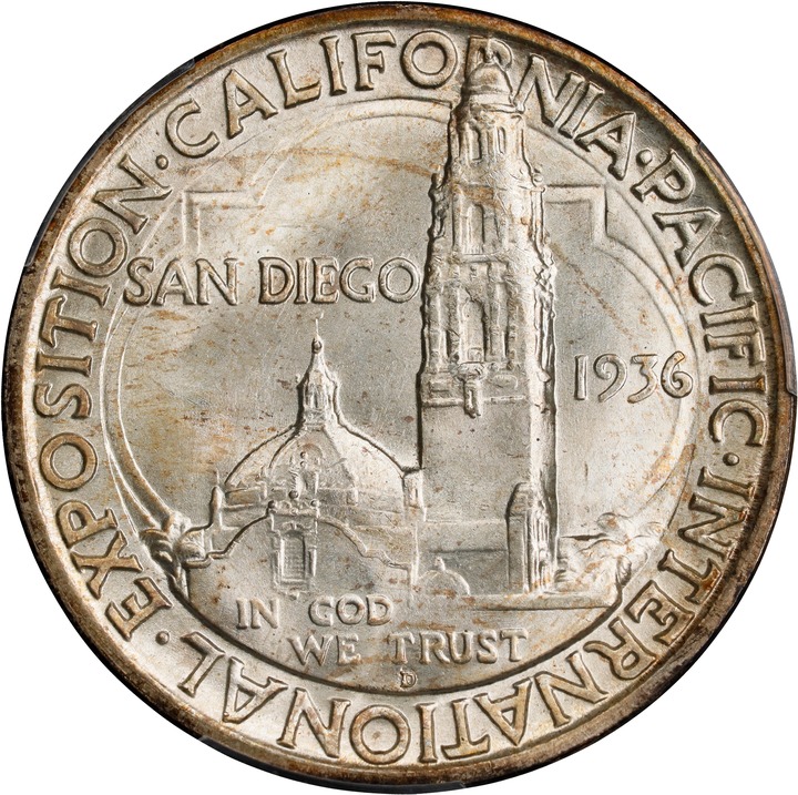1936-D 50c San Diego Expo MS66 thumbnail 2