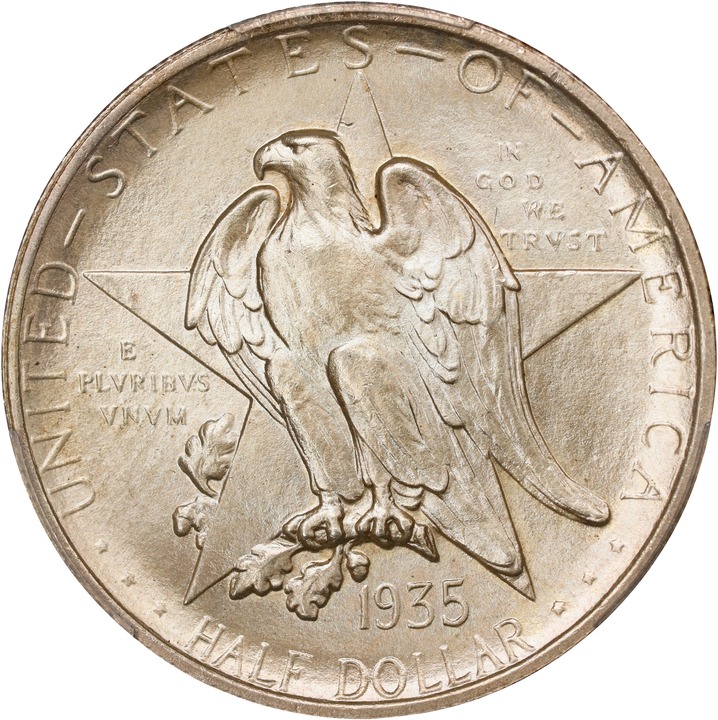 1935 50c Texas MS66 CAC thumbnail 5