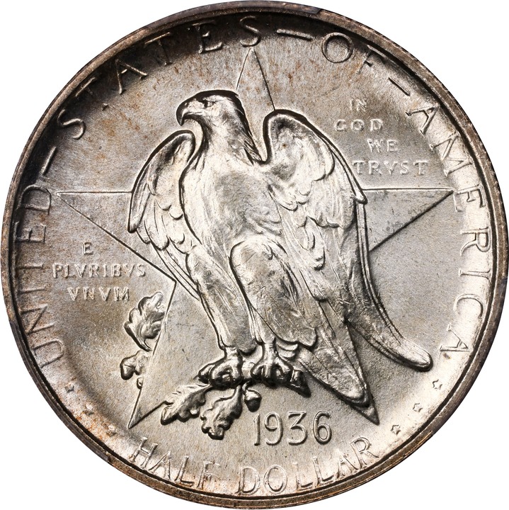 1936 50c Texas MS67 CAC thumbnail 3