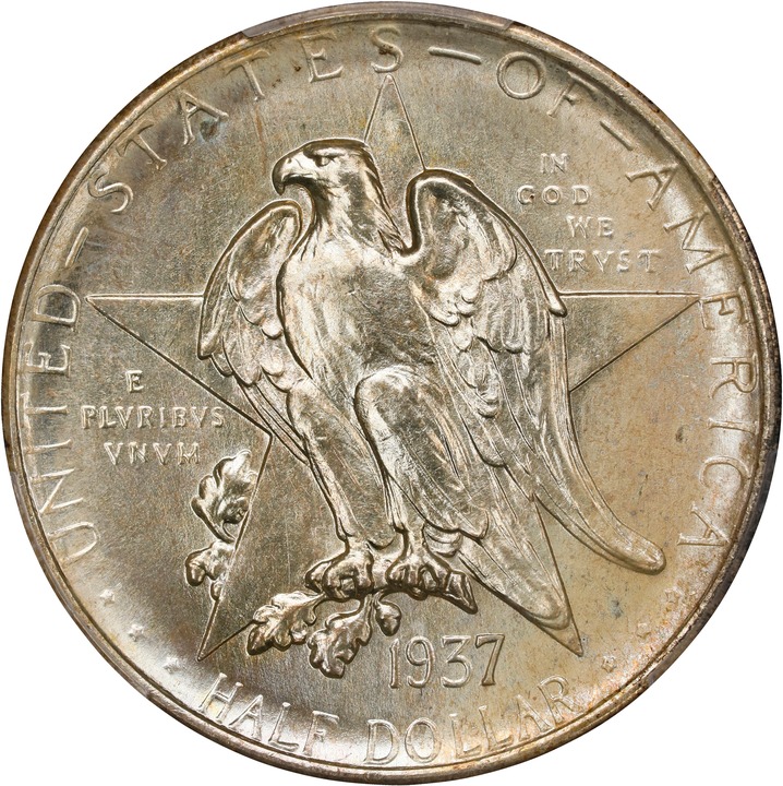 1937-D 50c Texas MS67 CAC thumbnail 3