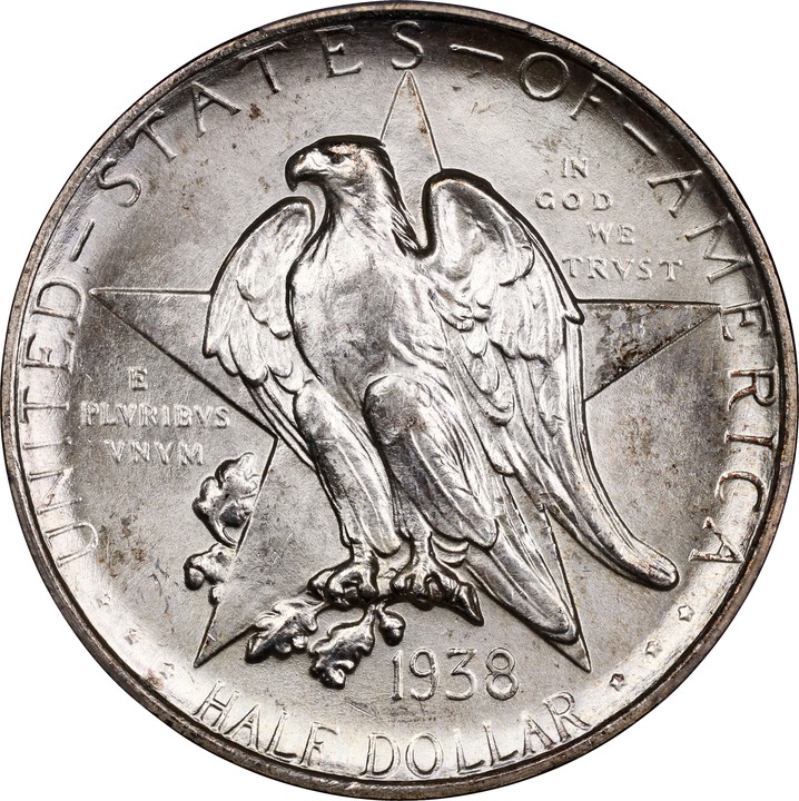 1938 50c Texas MS66 thumbnail 3