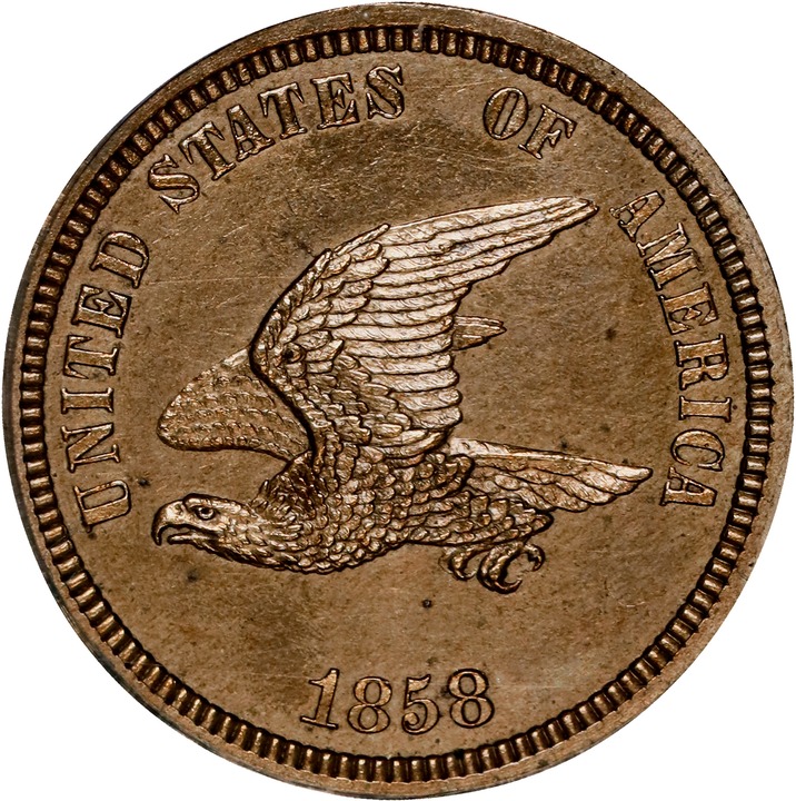 1858 P1c Copper-Nickel, J-204 XF45 CAC thumbnail 7