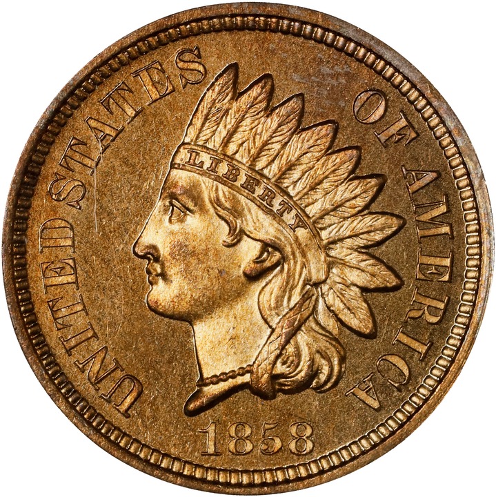 1858 P1c Copper-Nickel, Broad Bust, J-212 PR63 thumbnail 13