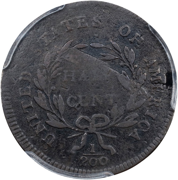 1795 1/2c No Pole, Plain Edge, C-5a MS BN thumbnail 5