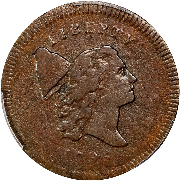 1795 1/2c No Pole, Plain Edge, C-5b MS BN thumbnail 2
