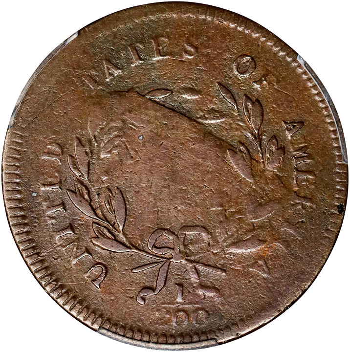1795 1/2c No Pole, Plain Edge, C-5b MS BN thumbnail 4