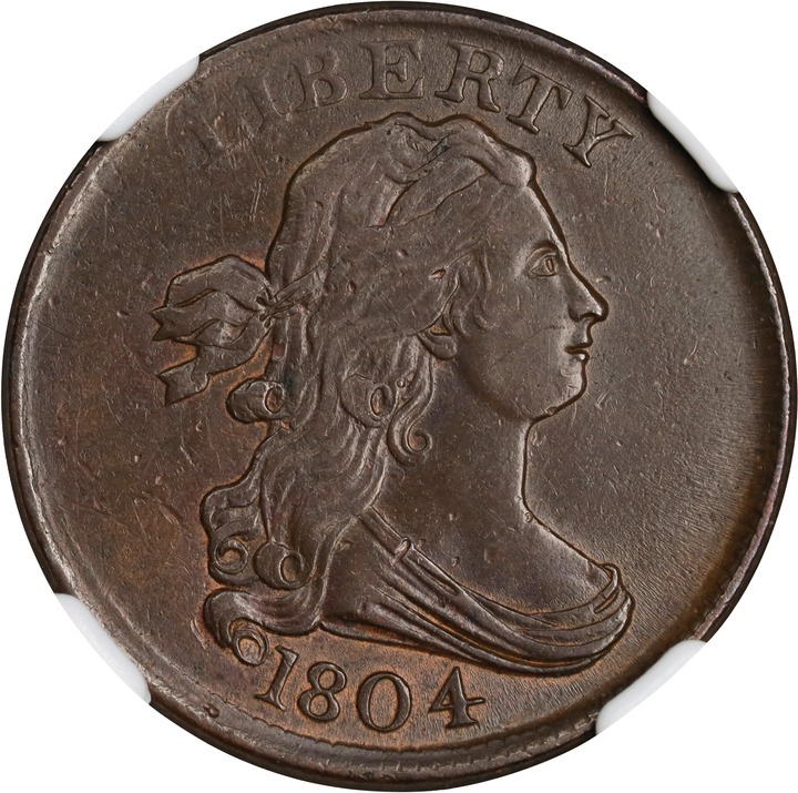 1804 1/2c Plain 4, No Stems, C-13 MS BN MS60 BN CAC thumbnail 20