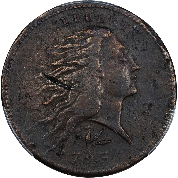 1793 1c Wreath, Lettered Edge, S-11c  MS BN thumbnail 2