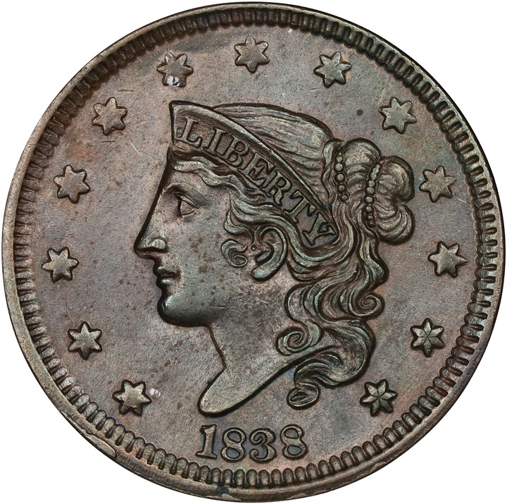 Image for 1838 1c MS BN MS64 BN