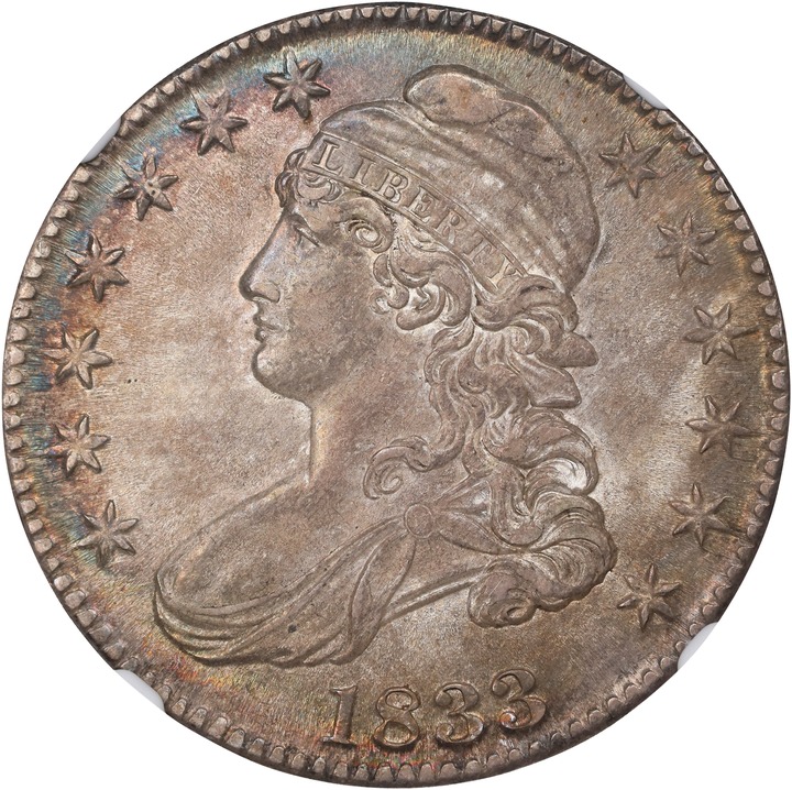 1833 50c O-108 MS61 thumbnail 2