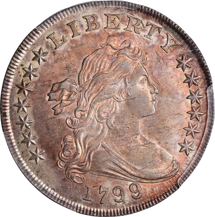 Image for 1799/8 $1  15 Stars Reverse MS62