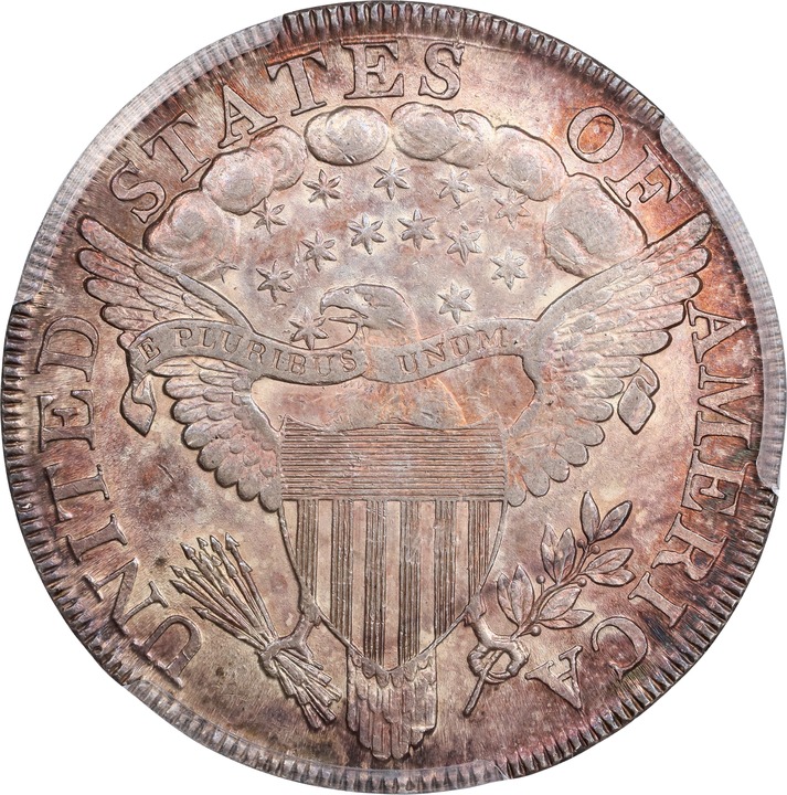 1799/8 $1  15 Stars Reverse MS62 thumbnail 2