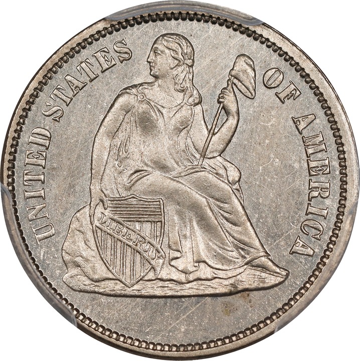 1863 P10c Nickel, J-331 PR64 CAC thumbnail 5