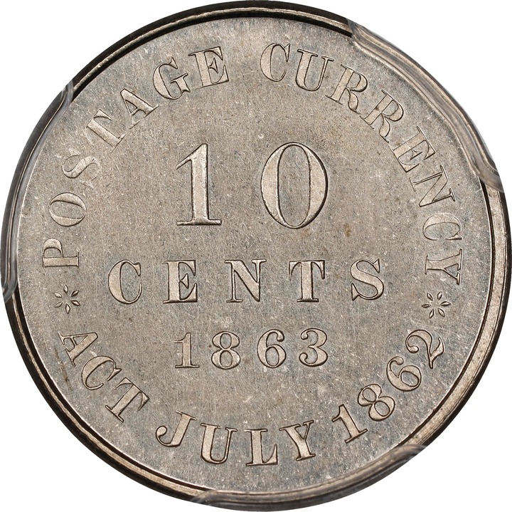 1863 P10c Nickel, J-331 PR64 CAC thumbnail 6