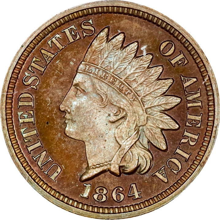 1864 P$3 Copper, J-400 PR RD thumbnail 19