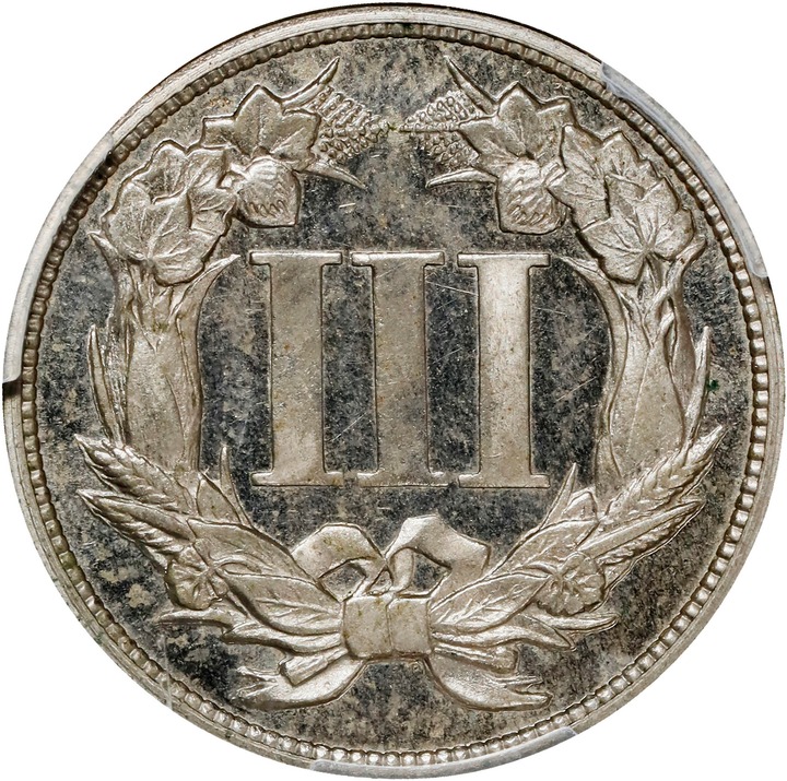 1868 P3c Nickel, J-615 PR thumbnail 4