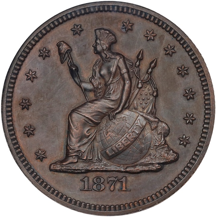 1871 P25c Copper, J-1097 PR BN thumbnail 2